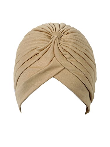 Persun Women's Turban Hat,Beige