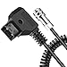 Koolertron D-Tap to BMPCC 4K Power Cable 14 inch - 63 inch Length Coiled Power Cable for Blackmagic Pocket Cinema Camera 4K BMPCC 4K and Gold Mount V Mount Battery