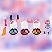 IQ Toys Pretend Play Makeup Beauty Princess Cosmetic Set with Mirror and Clear Sturdy Case for Kids Girls