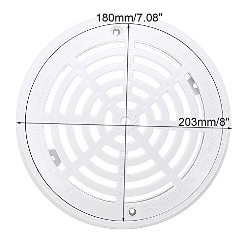 Oral Dentistry 8 Inch White Main Drain Cover Replacement Universal Round Swimming Pool