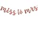 Bachelorette Party Decor Miss To Mrs Banner For Rose Gold Glitter Wedding Bridal Shower Party Supplies