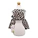 Fitwarm Leopard Print Pet Clothes for Dog Dresses Cat Apparel Costume Brown Small