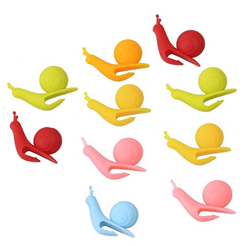 BoNaYuanDa 10 PCS Snail Shape Silicone Cup Mug Tea Bag Holders for Hanging Tea Bag,Wine Glass Marker BoNaYuanDa 10 PCS Snail Shape Silicone Cup Mug Tea Bag Holders for Hanging Tea Bag,Wine Glass Marker