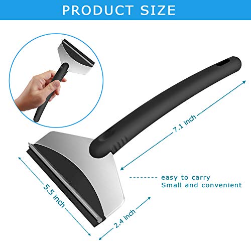 TURN RAISE Snow Ice Scraper, Heavy-Duty Frost and Snow Removal for Car Windshield and Window(2 Pack) - Thumbnail 2