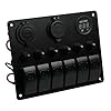 Boat-Car-Marine-Switch-Panel-6-Guang-TEQStone-LED-Rocker-Blank-Switch-Panel-with-Circuit-BreakersDigital-Voltmeter12V-Cigarette-Socket-USB-Power-Charger-AdapterGreenBlueWhiteRed Boat-Car-Marine-Switch-Panel-6-Guang-TEQStone-LED-Rocker-Blank-Switch-Panel-with-Circuit-BreakersDigital-Voltmeter12V-Cigarette-Socket-USB-Power-Charger-AdapterGreenBlueWhiteRed