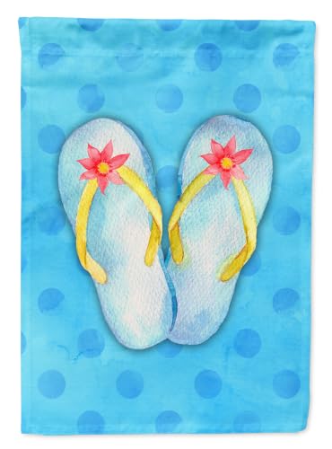 Caroline's Treasures BB8181CHF Flip Flops Blue Polkadot House Flag, Blue Large…