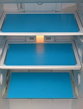 Yellow Weaves Refrigerator Plastic Drawer/Fridge Mats Pack of 6 Pcs (Blue, 11X17 Inch)