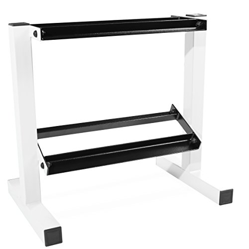 CAP Barbell 20-Inch Two Tier Dumbbell Rack, White