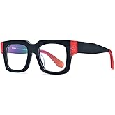 HEPIDEM Gradient Multicolor Acetate Glasses Frame Women Big Oversize Eyeglasses 2023 New Spectacles Eyewear