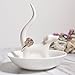 HOME SMILE Dog Jewelry Ring Dish Holder, Elegant Glazed Ceramic Engagement Wedding Ring Trinket Tray Stand