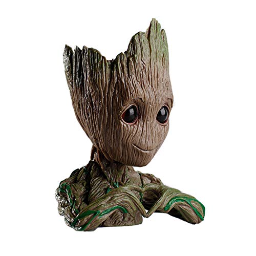 Flowerpot Treeman,Baby Groot Planter,Cute Green Plants Flower Pot,Pen Holder,Pencil Holder,Office Organizer,Guardians of The Galaxy Groot Pen Pot