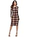 MAKEMECHIC Women's Elegant Long Sleeve Wear to Work Business Cocktail Pencil Dress
