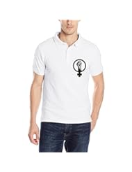 Apparel: Mens Guys A Female Gender Venus Symbol Customized Polo Collared Shirt Tee