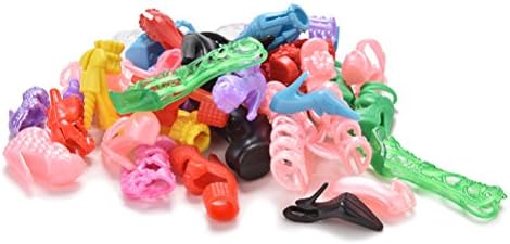 Wetrys 20 Pairs Slap-up Fashion High-Heeled Shoes For 11 inch Barbie Dolls
