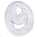 HDE Women's Sheer Infinity Scarf Soft Lightweight Loop Scarf (Snow White)