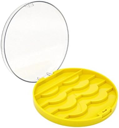 Acrylic Cute Bow False Eyelash Storage Box Makeup Cosmetic Case Organizer (Yellow)