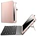 Fintie Keyboard Case for iPad 9.7 2018 2017 / iPad Air 2 / iPad Air - Folio Stand Cover with Removable Wireless Bluetooth Keyboard for iPad 6th / 5th Gen, iPad Air 1/2, Rose Gold