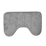 Binmer(TM)40*60cm U Shaped Bath Mats Anti Slip Home Bathroom (Gray)