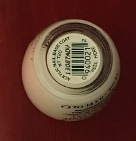 Acrylic Nail Base Coat Nail Polish NT T20 .5oz 1 Bottle. "New"
