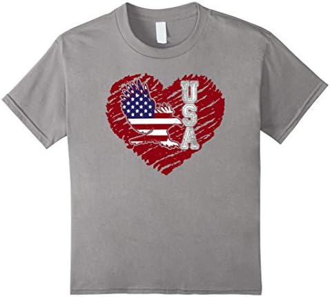 Kids Love USA First T Shirt- Trump Inaugural Inauguration Speech 6 Slate