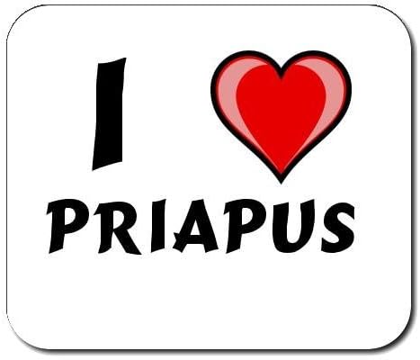 Custom Mouse Pad with first name/surname/nickname I Love Priapus