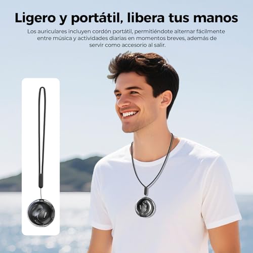 MINISO X15PRO AI Auriculares Traductores, Traductor Instantaneo de Voz 3 en 1 en Tiempo Real en 134 Idiomas con App, Compatible con iOS y Android, Negro