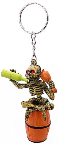 Yeshi Skeleton Skull Pendant Keychain for Men