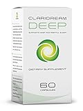 Claridream DEEP: Sleep Support for Deep and Restful Sleep - with Mugwort, Melatonin and Valerian root extract. Gentle Herbal Sleep Aid for Insomnia Relief. Sleep well tonight. 60 Capsules