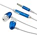Insten 3.5mm In-Ear Stereo Headset with On-Off and Mic for Samsung Galaxy Note 4 - Retail Packaging - Blue