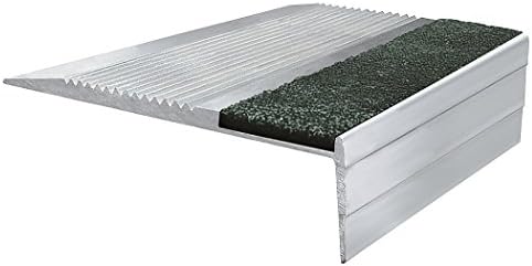 Stair Tread, Black, 48in W, Extruded Alum