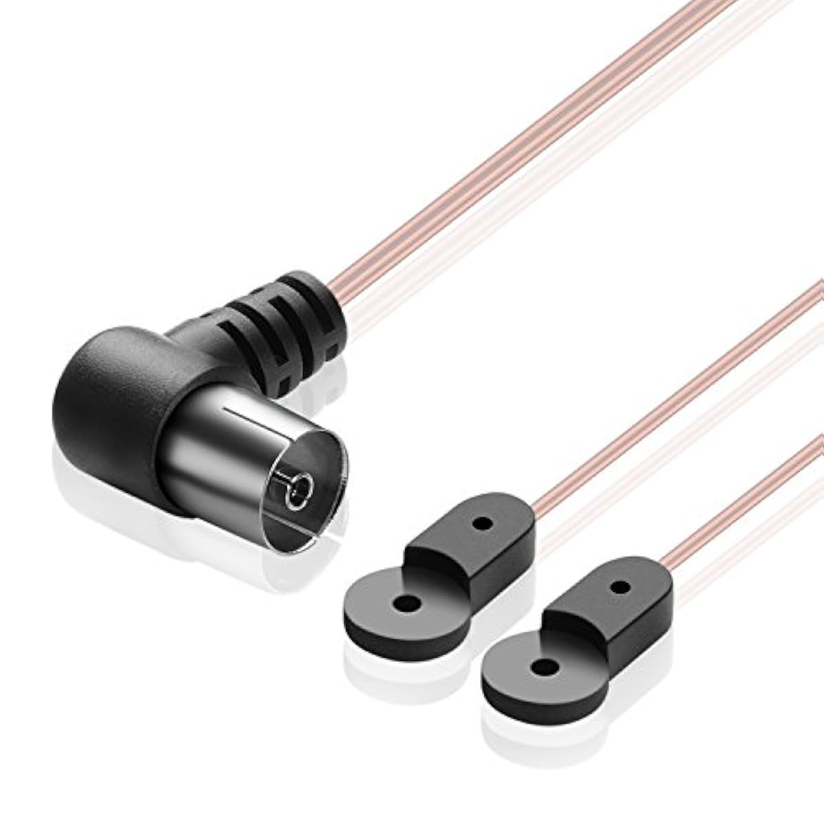 TNP FM Radio T Dipole Antenna, 75 Ohm Copper Aerial HD F Type Female