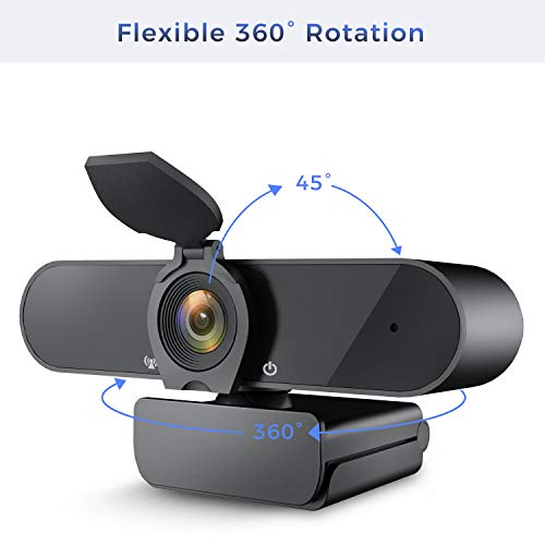 THUSTAR-HD-Webcam-1080p-Web-Camera-with-Microphone-Tripod-Stand-Privacy-Cover-Laptop-Desktop-Full-HD-Video-Webcam-360-Degree-Widescreen-for-Recording-Calling-Conferencing-Gaming