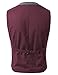 H2H Mens Fashion Business Suit Layered Four-button Tailored Vest With Chain Rings WINE US L/Asia XL (CMOV01)