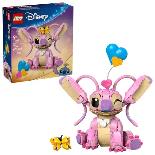LEGO Disney Angel Lilo & Stitch Juguete para niños - Juego de construcción y decoración de habitaciones para niñas y niños, a partir de 9 años - Idea de regalo de cumpleaños para jóvenes fanáticos que aman las cosas de Stitch y los juguetes de aprendizaje - 43257