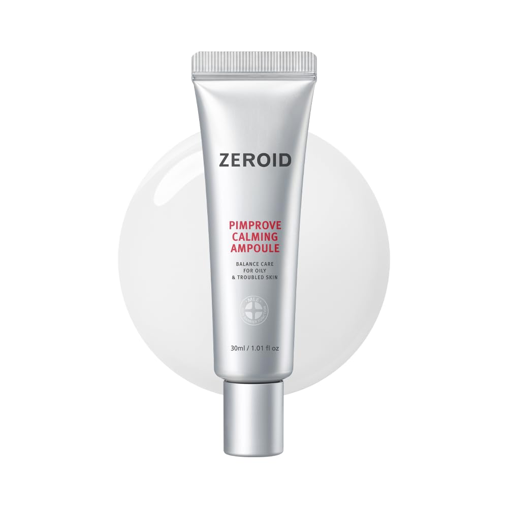 ZEROID Pimprove Calming Ampoule | Korean Dermocosmetic Balance Care for Oily & Troubled Skin (30ml)