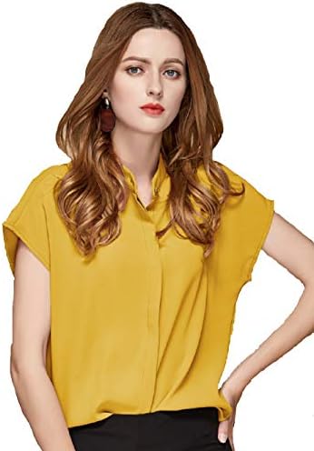 Mizago Women's Casual Short Sleeve Solid Women's Shirt