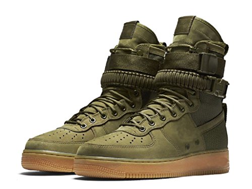 Mens Womens Special Forces Air 1 Black Olive Brown White/Gum Light Brown