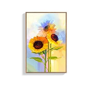 Framed Canvas Wall Art for Living Room, Bedroom Colorful Flower Canvas Prints for Home Decoration Ready to Hang - 16x24 inches