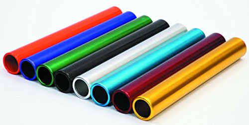 Cintz Anodized Aluminium Relay Batons, 12" Long Set of 8, Assorted Colors