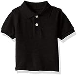 The Children's Place Big Boys' Short Sleeve Uniform Polo Shirt, Black, Medium/7/8