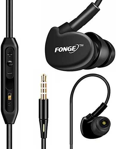SANKER In-Ear 3.5mm Plug Earbuds with Mic (Black)