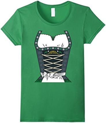 Women's Dirndl Dress Oktoberfest T-Shirt or Halloween Costume Medium Grass