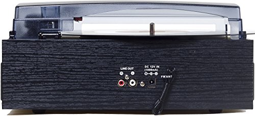 TechPlay ODC19 BT, 3-Speed Turntable with Bluetooth W/SD USB, MP3 Encoding System and AM/FM Stereo Radio & Built-in Speakers