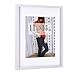 RPJC 11x14 inch Picture Frame (2pk) Made of Solid Wood and High Definition Glass Display Pictures 8x10 with Mat or 11x14 Without Mat for Wall Mounting Photo Frame White