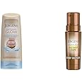 Jergens Natural Glow In Shower Lotion, Self Tanner for Medium to Deep Skin Tone & Natural Glow Instant Sun Body Mousse, Self Tanner for Deep Bronze Tan, Sunless Tanning Body Bronzer