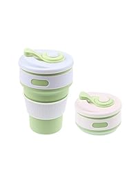 LITOON Taza de viaje plegable de silicona portátil