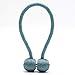 DEZENE Magnetic Curtain Tiebacks,The Most Convenient Drape Tie Backs,Decorative Rope Holdback Holder for Big,Wide or Thick Window Drapries,4 Pack(16 Inch Long),Teal