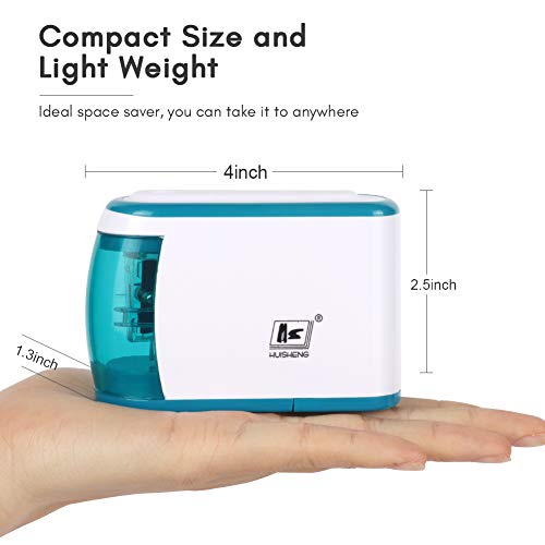 Electric Pencil Sharpener,Battery Operated(No Cord),Electrical Automatic Sharpener with Auto Stop Feature, Electric Sharpener for Home/School/Office,Small and Durable,Kid Friendly (Blue)