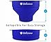 Delizioso Microwave Popcorn Popper / Big Popcorn Maker & 2 Gifts, Silicon Collapsible Bowl 7.8 X 4.3 X 5.7 Inches, BPA and PVC Free, With Lid & Handles (Blue)