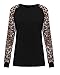 ZANZEA Women's Sexy Leopard Long Sleeve Chiffon Loose Blouse Casual Top Pullover Black US 20/Asian 3XL
